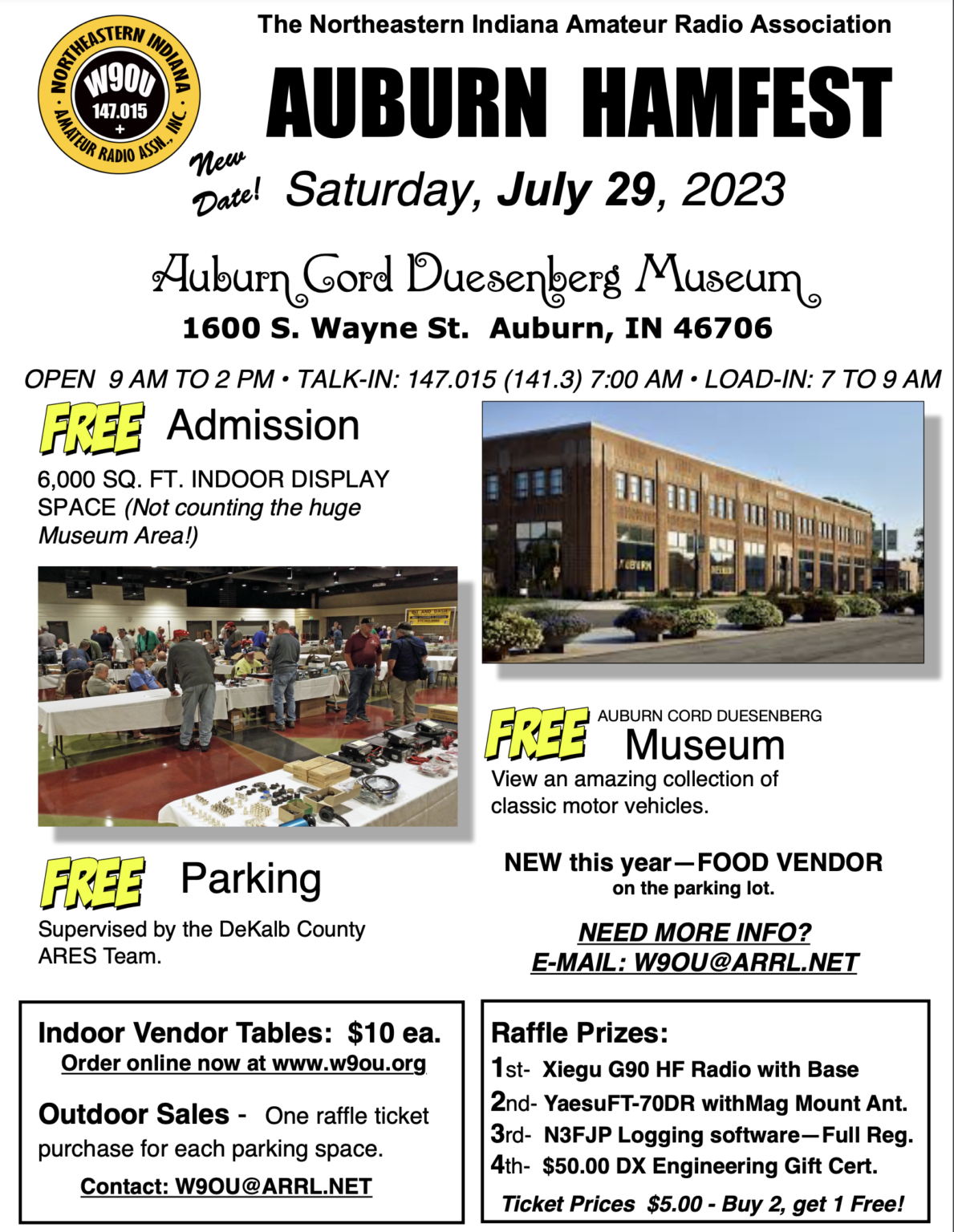 FWRC reserves tables at Auburn hamfest Fort Wayne Radio Club